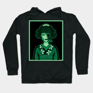 Horror geisha, dead geisha, terror geisha green Hoodie